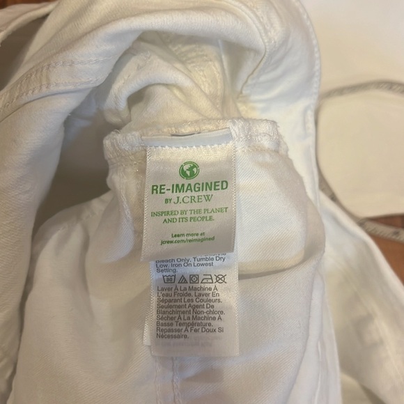 Re Imagined by J Crew Woman’s White Slim Boyfriend Jeans Size 30 - Picture 7 of 8